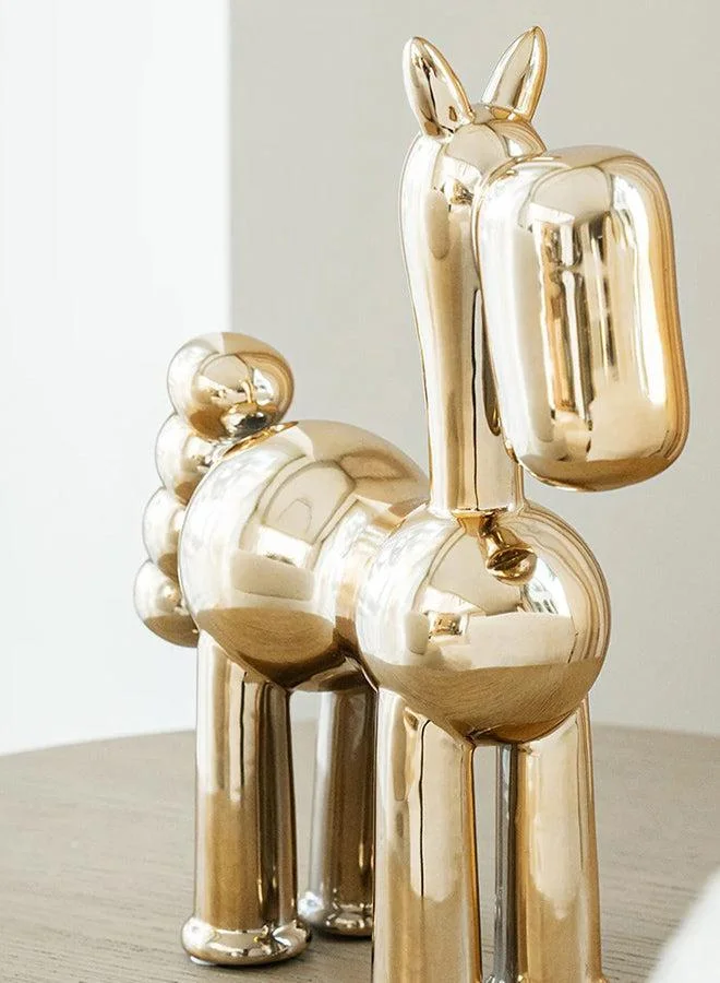 KNOT HOME Cleo Arneson Gold Equine Elegance Figure Knot Home Designer Accessory for Bedroom Living Dining Room Office Area Décor