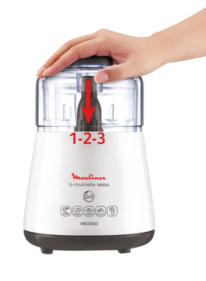 Moulinex Electric Chopper 1000W 1.5 ml 1000 W DPA241 White/Clear - Image 5
