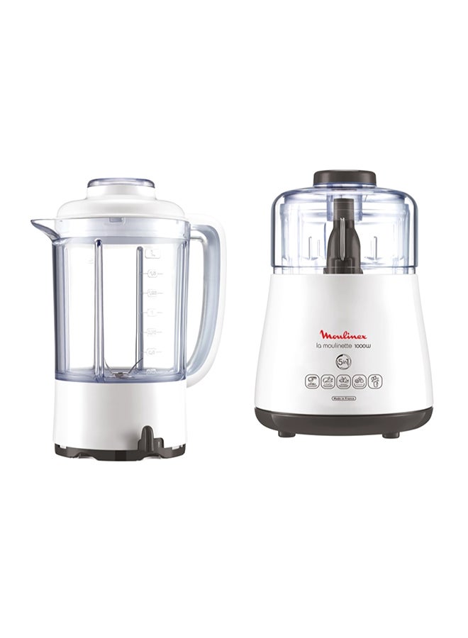 Moulinex Electric Chopper 1000W 1.5 ml 1000 W DPA241 White/Clear - Image 1
