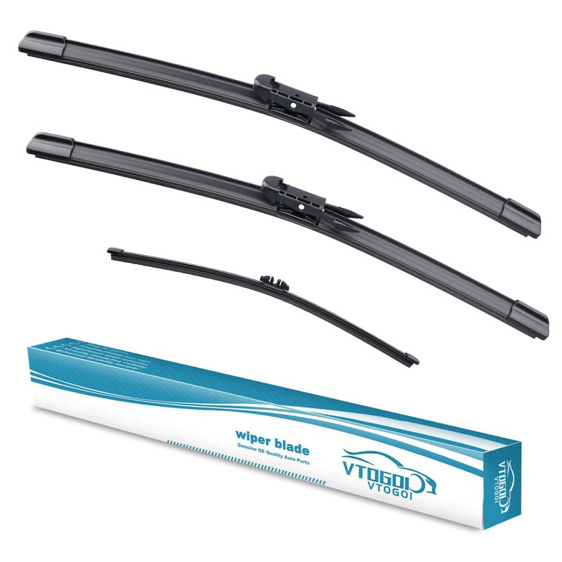 VTOGOI Wiper Blades With Rear Wiper Blades Set For 20072010 Volvo XC90 Automotive Replacement Windshield Wiper Blades That Meet OEM Quality Easy DIY Install 242215Set of 3