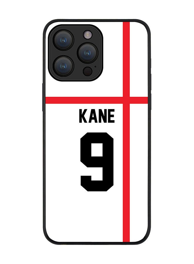 Stylizedd Cover for iPhone 15 Pro Case Rugged Black Slim fit Flexible Protective Phone Cases - Football Team - EnglandPlayer Name - Kane - Image 1