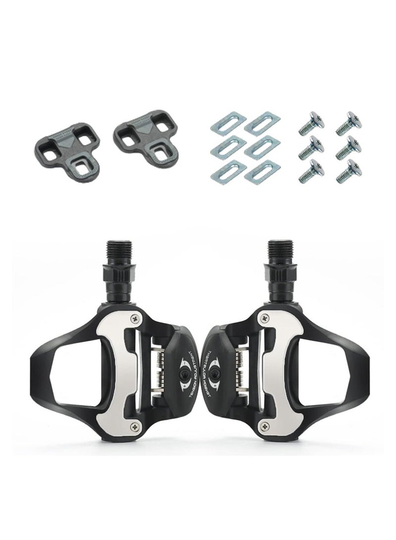 Road Bike Pedals, SPD Pedals, Ultralight Pedals, 9/16 Clipless Pedals with Pedal Cleats Compatible with Shimnao SPD Pedals for MTB, Spin Bike, Touring, Indoor Bike Cycling - Image 1