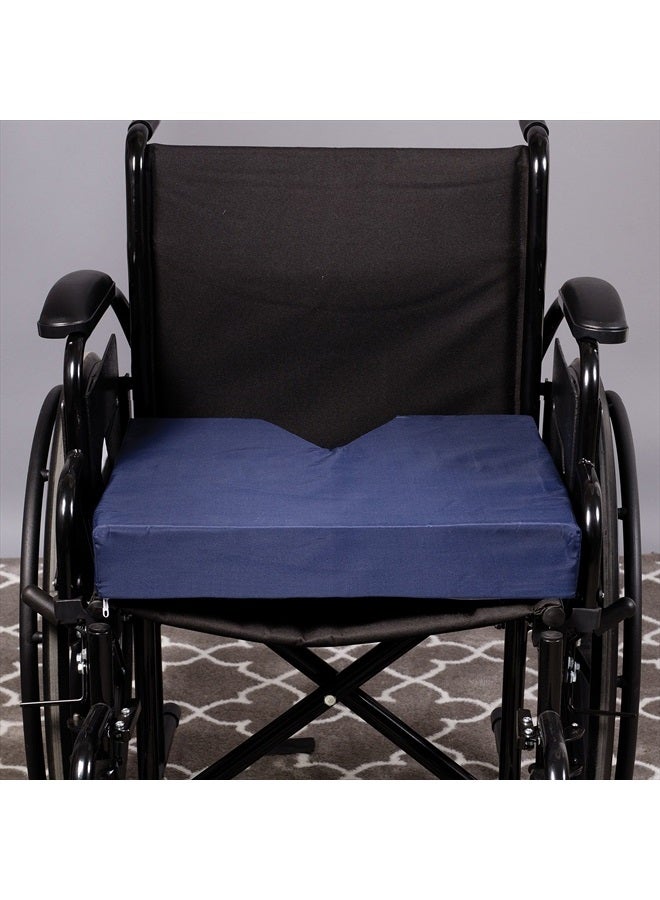DMI Comfort Contoured Foam Coccyx Seat Cushion for Sciatica Back Pain with Supportive Hard Board Removable Insert for Chair or Wheelchair , Navy - Image 4