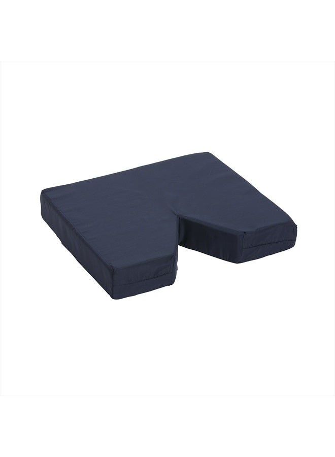 DMI Comfort Contoured Foam Coccyx Seat Cushion for Sciatica Back Pain with Supportive Hard Board Removable Insert for Chair or Wheelchair , Navy - Image 3