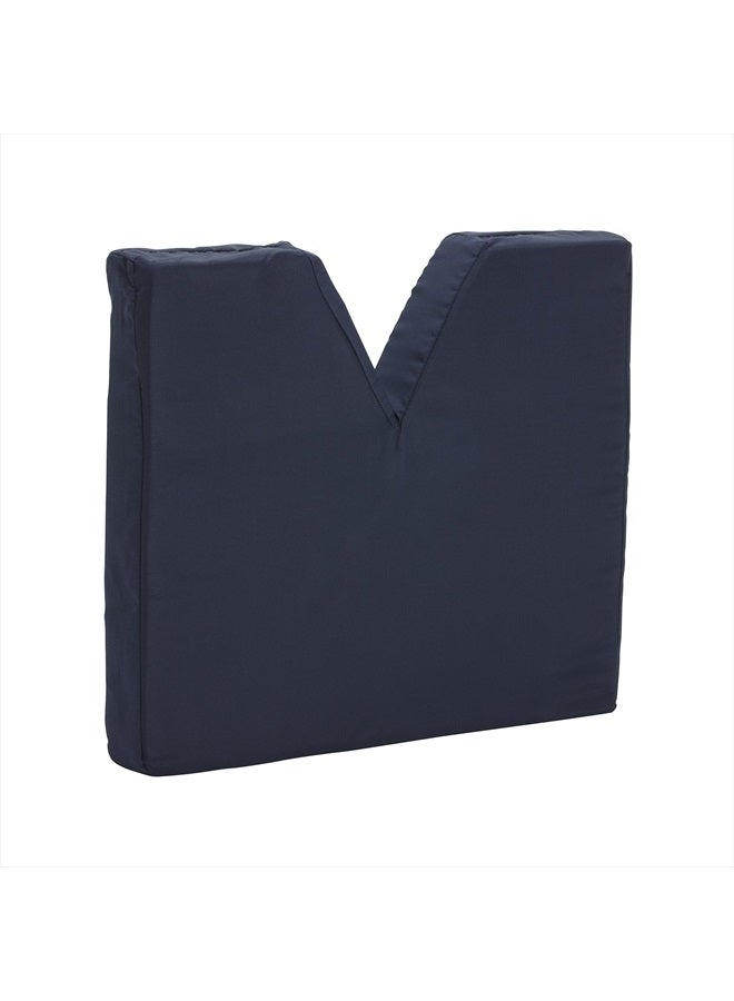 DMI Comfort Contoured Foam Coccyx Seat Cushion for Sciatica Back Pain with Supportive Hard Board Removable Insert for Chair or Wheelchair , Navy - Image 2