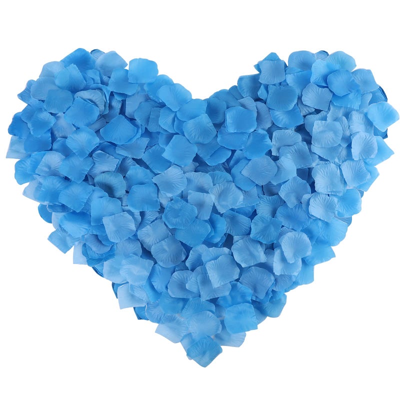 Neo LOONS 1000 Pcs Artificial Silk Rose Petals Decoration Wedding Party Color Blue - Image 1