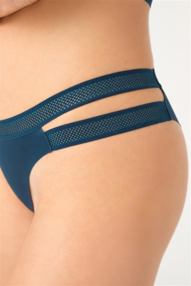 كوتن هيل Double Mesh Elastic Laser Cut Brazilian Panties 3 Pack - 5