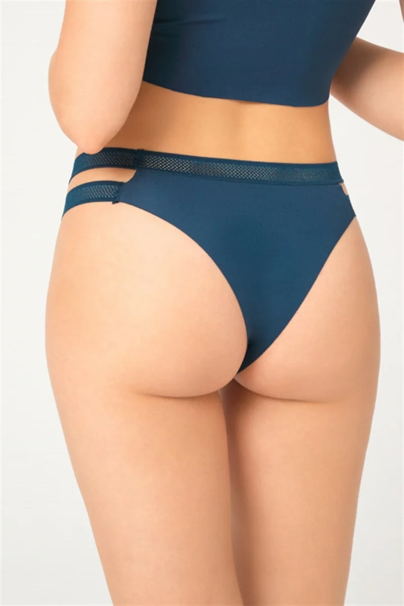 كوتن هيل Double Mesh Elastic Laser Cut Brazilian Panties 3 Pack - 5