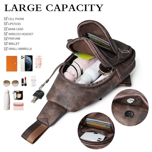 Mroede Sling Bag Crossbody Bags for Women Small Cross Body Bag Fanny Packs Chest Sling Purse for Daily Travel Leisure Sport - Image 4