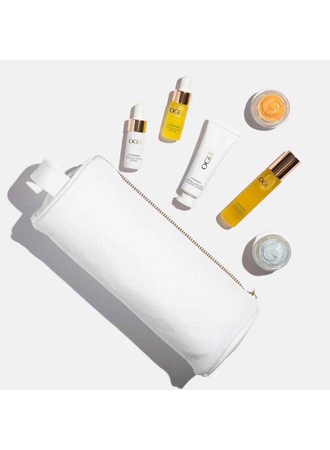 OGEE Discovery Set - Skincare Gift Set - Best-Sellers in Travel-Friendly Sizes - Includes Hyaluronic Acid Serum, Brightening Eye Balm & More - Image 2
