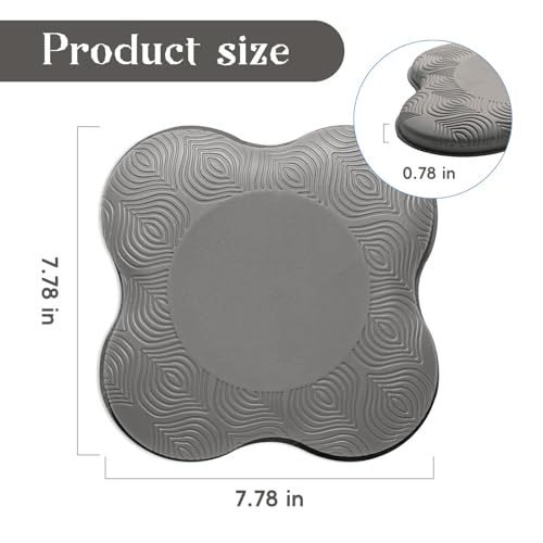 MBKHFLL Yoga Knee Pads Set of 2 super thick knee pads suitable for fitness meditation kneeling balance pilates knee elbows wrists head men and women support foam pad grey - Image 3