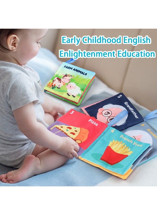A small book with sand sounds, a tear-proof cloth book, a cognitive cloth book, a fruit and animal educational toy, promoting early learning and cognitive development. The perfect cloth book gift for Christmas, birthdays, Halloween, Thanksgiving, and Easter. - Image 3