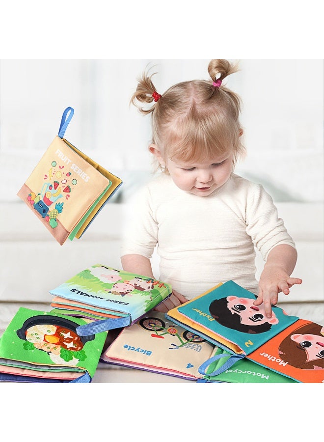 A small book with sand sounds, a tear-proof cloth book, a cognitive cloth book, a fruit and animal educational toy, promoting early learning and cognitive development. The perfect cloth book gift for Christmas, birthdays, Halloween, Thanksgiving, and Easter. - Image 4