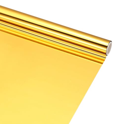 MECCANIXITY Heat Activated Foil Hot Stamping Foil Laser Toner Transfer Sheets for DIY Card Scrapbooking Making 6 W x 10ft L Gold - Image 1