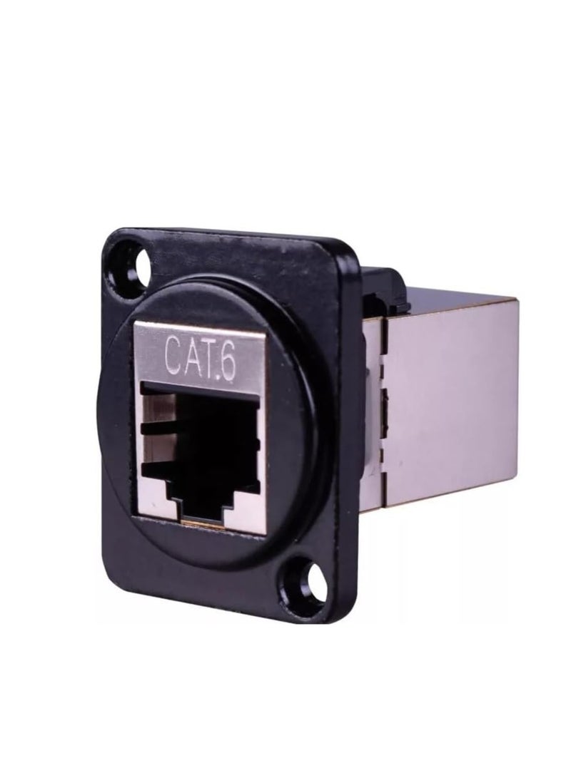 DKURVE D-Type RJ45-CAT6 Shielded Ethernet Panel Mount Socket, CAT5E Compatible - Image 1