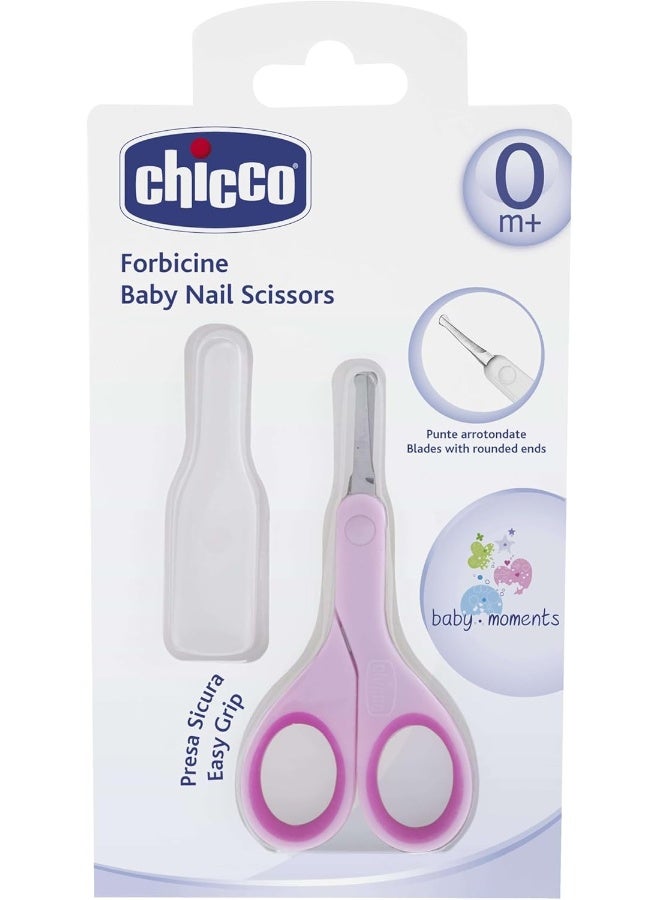 Chicco Baby Nail Scissors, Pink (0m+) - Image 1