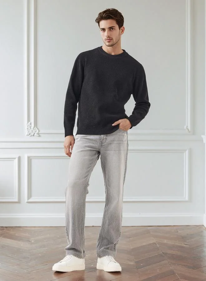 Splash FAV Men's Crew Neck Textured Sweater