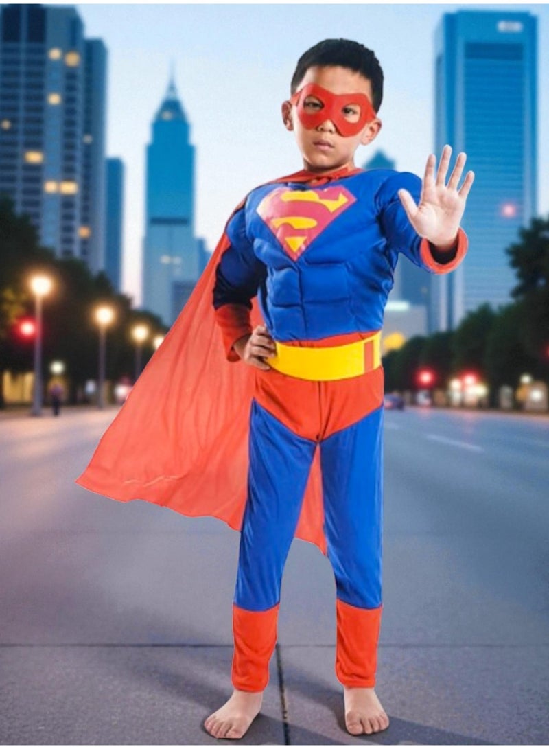 Toy Box Superman Multicolor Costume For 5-7 Years Kids Medium Size 120-130 - Image 3