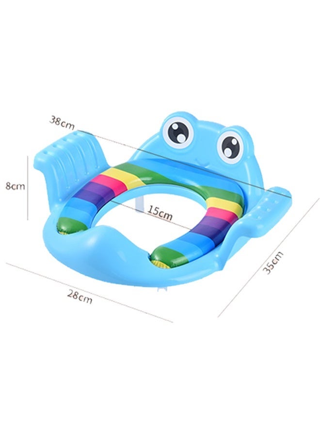 Vividorad Baby Potty Training Seat for Boys and Girls With Handles, Fits Round & Oval Toilets, Non-Slip with Splash Guard, Child Kids Potty Seat Toilet Seat Attachment, Safe Guard Non-Slip Rubber Rim, Child Toilet Seat, Baby Toilet Reducers, Child Toilet Seat with Armrest, for Ages 18 Months and Up Baby Boys Girls Toddlers Kids Infants - Image 2