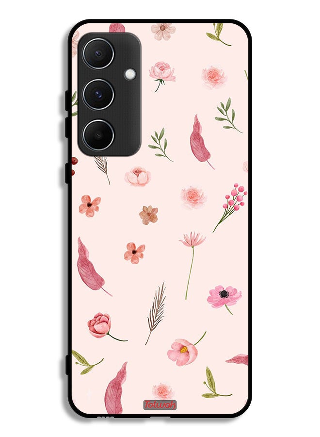 Tolwak Samsung Galaxy A55 5G Protective Case Cover Leaves And Roses Pattern - Image 1