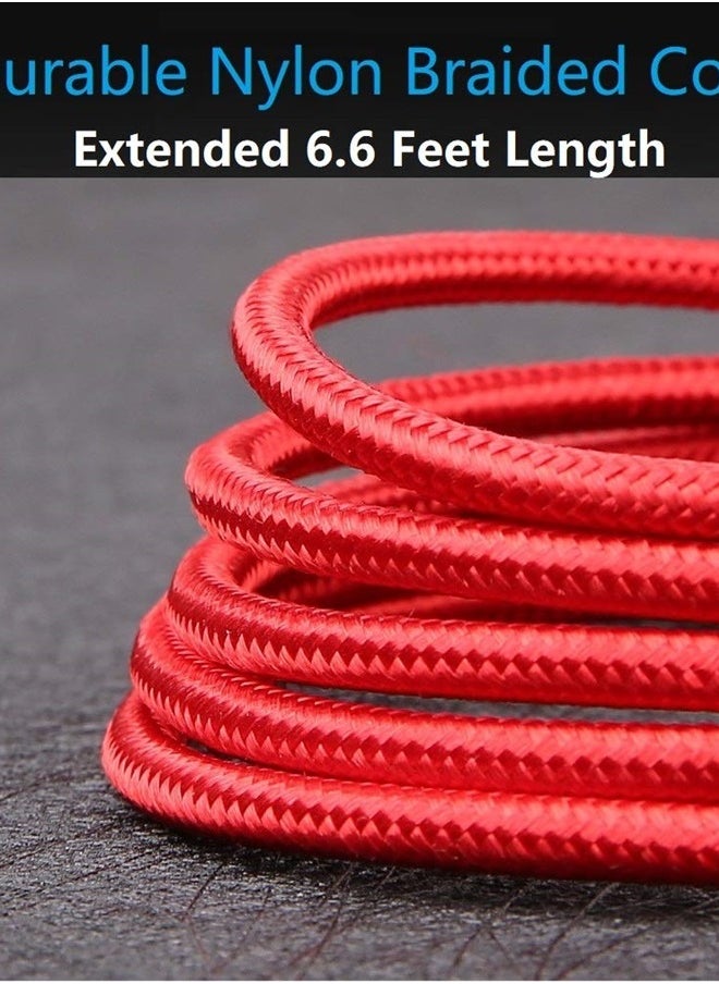 WVOZWWO - for OnePlus Cable Oneplus 3/3t/5/5t/6/6t/7/7t/8 Pro/8t Cable 6.6 Feet Data Cable Dash Warp Charge Cable for OnePlus 3 3t 5 5t 6 6t 7 7T 8 pro 8t Charging [Compact Trangle-Free] (Red) - Image 1