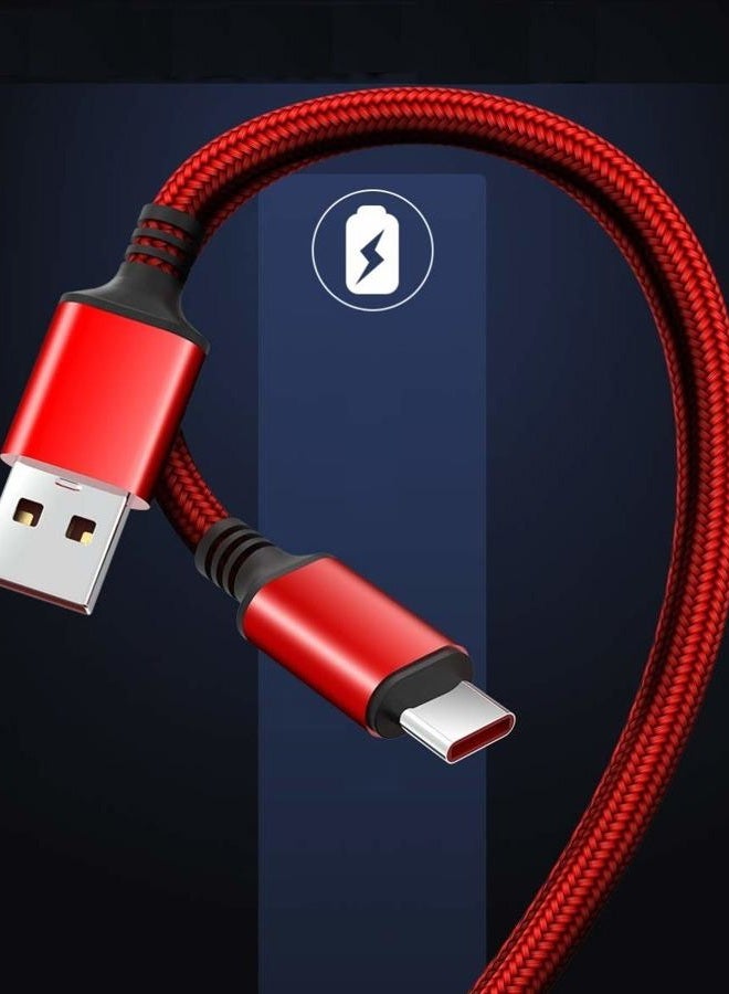 WVOZWWO كابل شحن OnePlus 3/3t/5/5t/6/6t/7/7t/8 Pro/8t بطول 6.6 قدم وكابل بيانات Dash Warp Charge لكابل شحن OnePlus 3 3t 5 5t 6 6t 7 7T 8 pro 8t [مضغوط خالٍ من التشابك] (أحمر) - Image 1