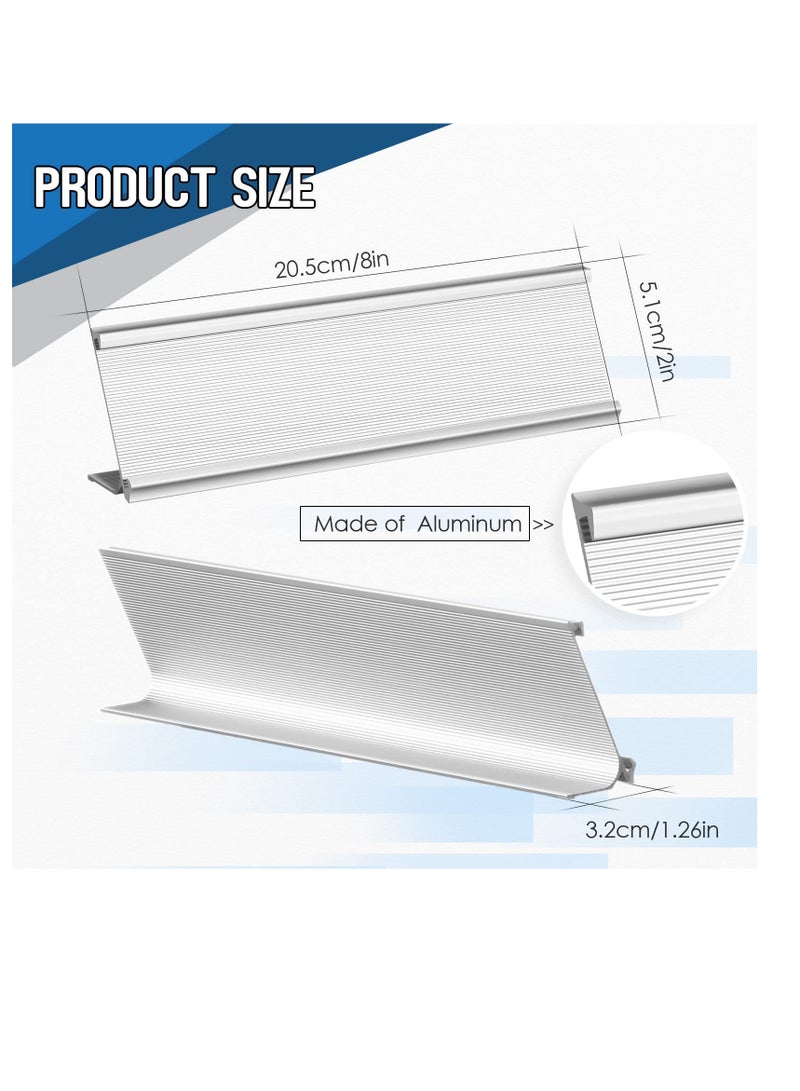 4 Pack Aluminum Name Plate Holder for Desk, 6 x 20 cm Office Business Door Sign Holder for Business Office Meeting Teacher Kids Women Men - Image 4