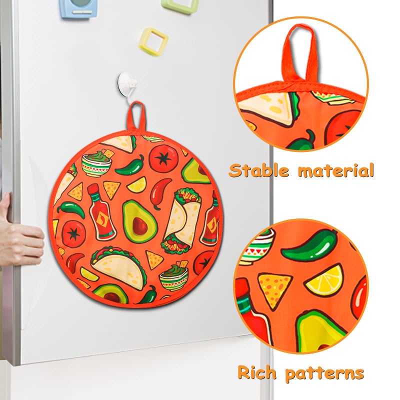 ZKOO Tortilla Warmer Pouch 12-Inch, Insulated Tortilla Holder -Microwavable Use Fabric Bag to Keep Food Warm.Ideal for Tortillas & Breads! (1, Black) - Image 4