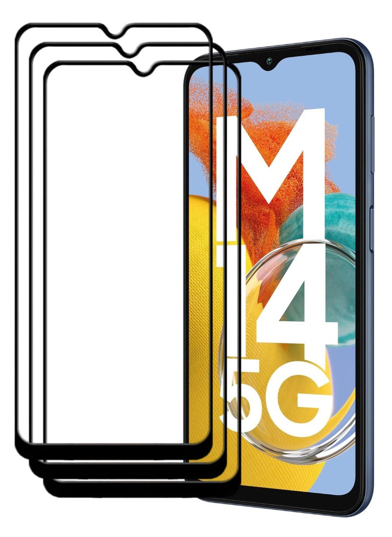 ACLIX 3 Pieces Antistatic ESD Dustproof Premium Quality High Definition Tempered Glass Screen Protector Designed For Samsung Galaxy M14 - Image 1