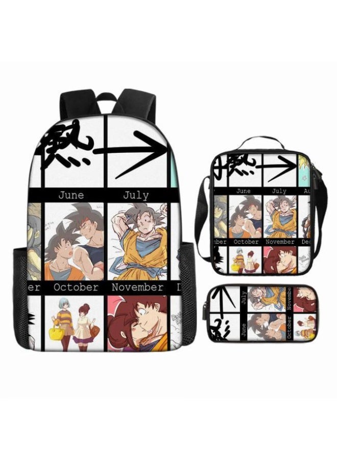 عام حقيبة الظهر المطبوعة الشائعة - مجموعة حقيبة الظهر المكونة من ثلاث قطع (يمكن استخدامها للطلاب والأطفال والأصدقاء للنزهات وتسلق الجبال وما إلى ذلك) - 67 - Image 3