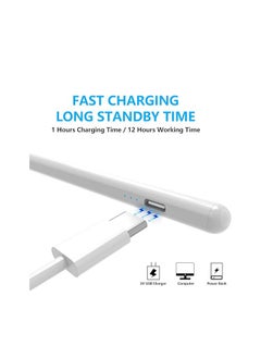 Generic Touch Stylus for iPad 10/9/8/7/6 Generation, iPad Air 5/4/3rd, iPad Mini 6/5Generation, iPad Pro 12.9/11Gener, with Tilt & Palm Rejection & Magnetic Adsorption Stylus Pen for Apple iPad 2018-2022  - Image 5