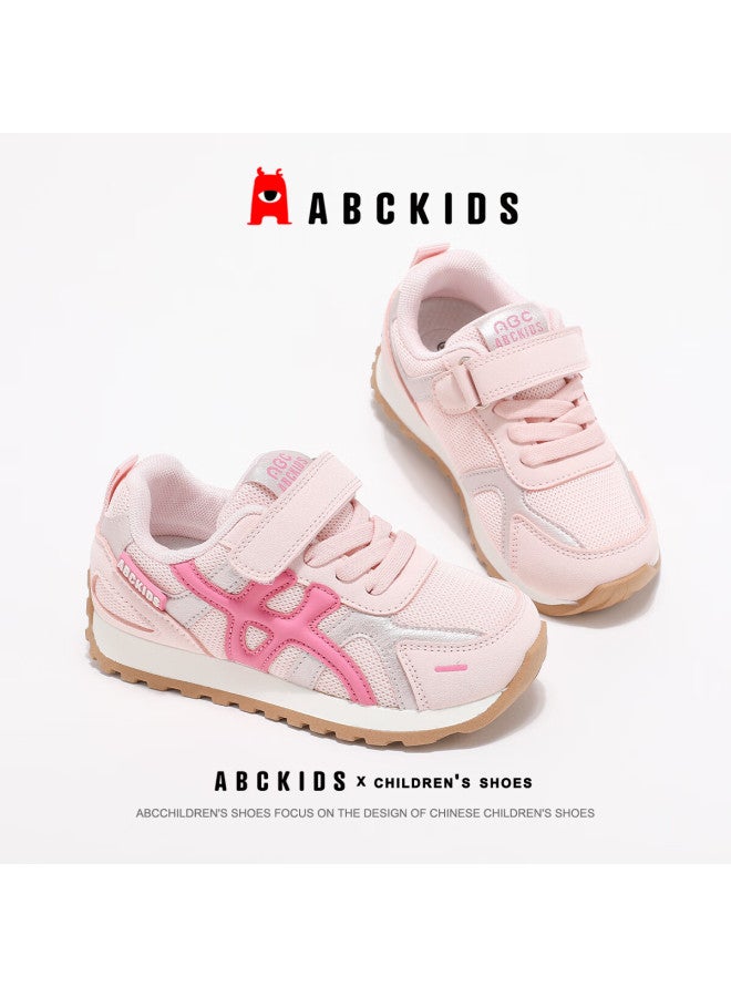 Abc Kids Autumn Kids Running Shoes Boys And Girls Student Breathable Mesh Casual Sneakers Rose/pink Size 35 - Image 4
