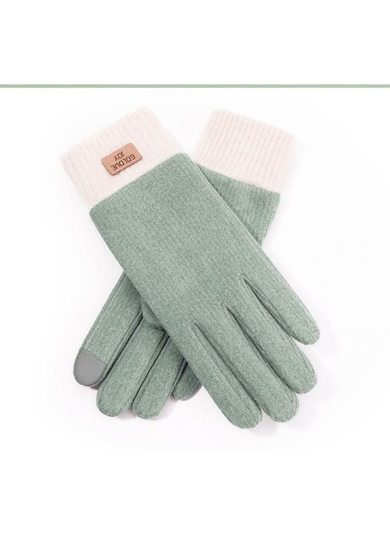 Golovejoy Women's Warm Plush Windproof And Cold Proof Lovely Gloves 