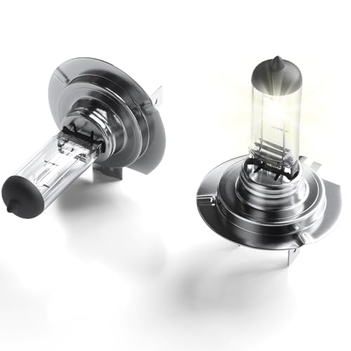 TURONEXIA H7 Halogen Headlight Bulbs 3800K Natural White H7 Low Beam Headlight Bulb Clear Night Visibility No Glare Easy PlugandPlay Installation Fits Most Vehicles 12V 55W Pack of 2 - Image 1