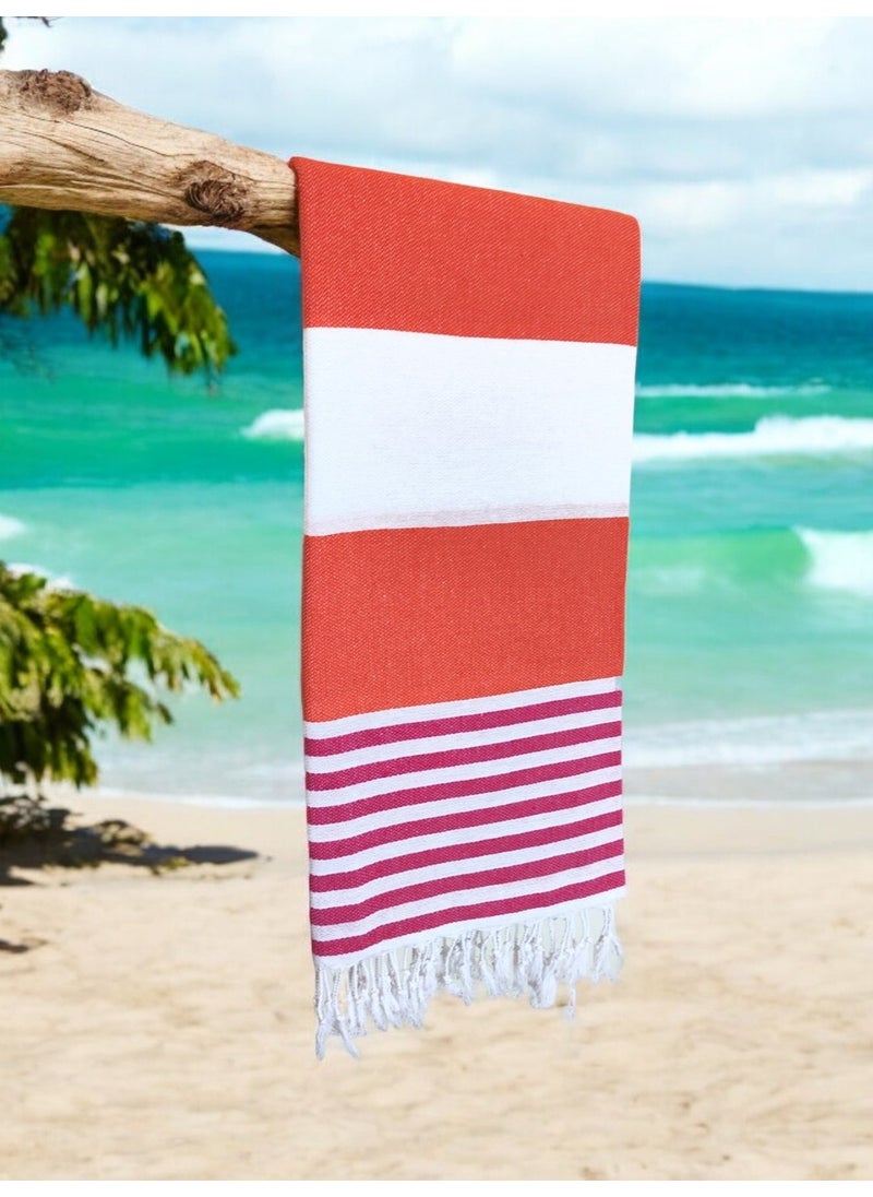 100% Cotton Buldan Peshtemal Beach Towel Bath Towel Striped Patterned Plain