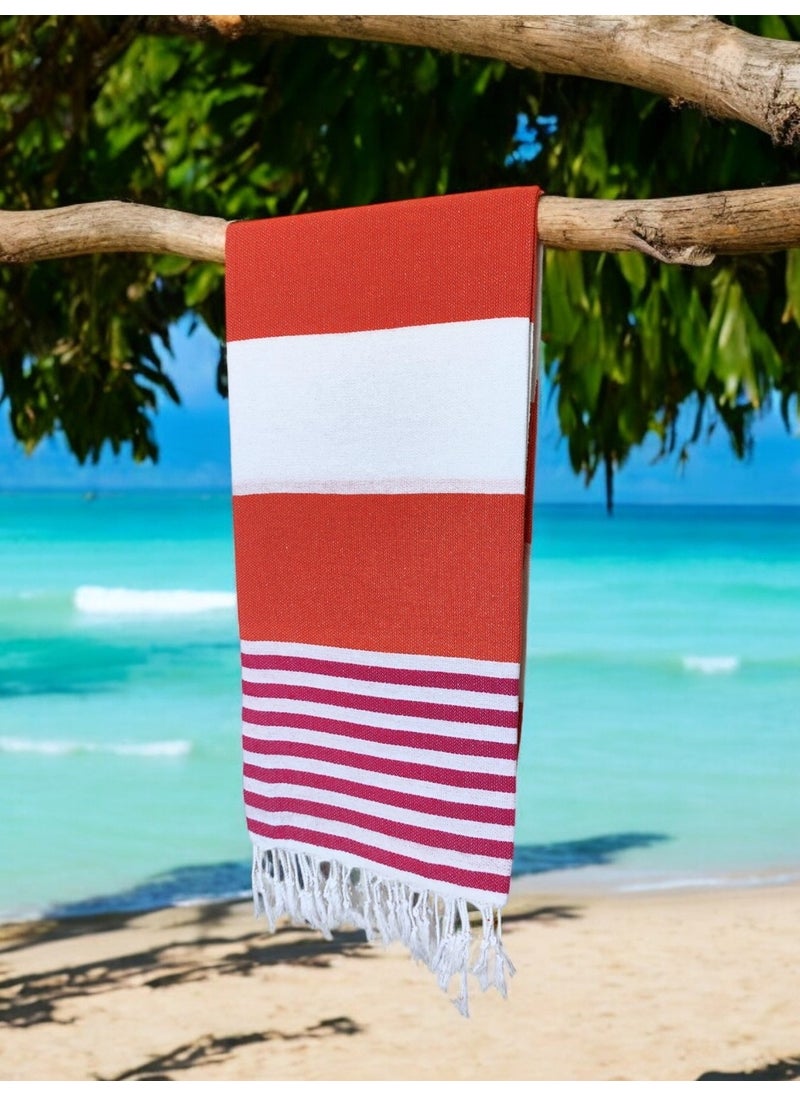 100% Cotton Buldan Peshtemal Beach Towel Bath Towel Striped Patterned Plain