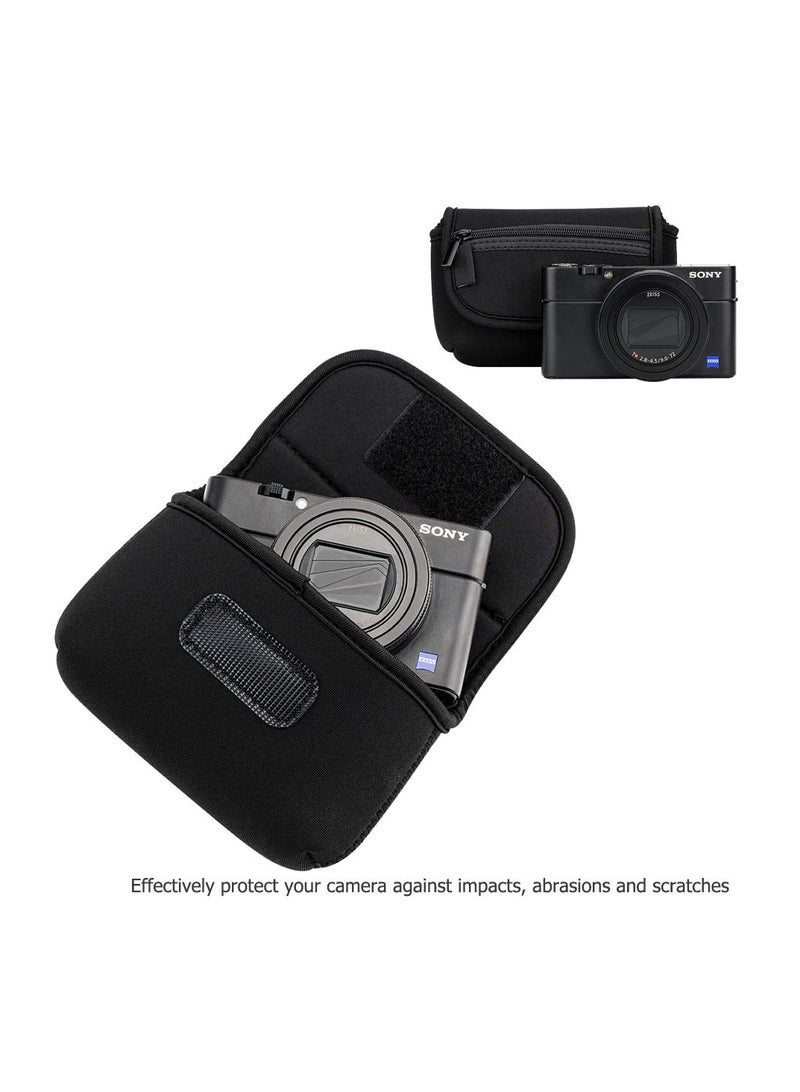 SYOSI حافظة كاميرا رقمية مدمجة من النيوبرين، حقيبة سفر لكاميرات سوني وكانون المدمجة، غلاف واقي ناعم للكاميرا الرقمية والإكسسوارات، مثالية للسفر والاستخدام اليومي - Image 5