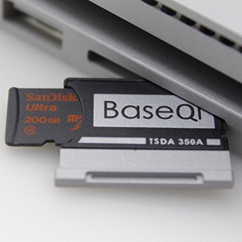 BASEQI Aluminum MicroSD Adapter for Microsoft Surface Book 13.5" (Model-350A) - Add up to 1TB of extra storage space - Image 3