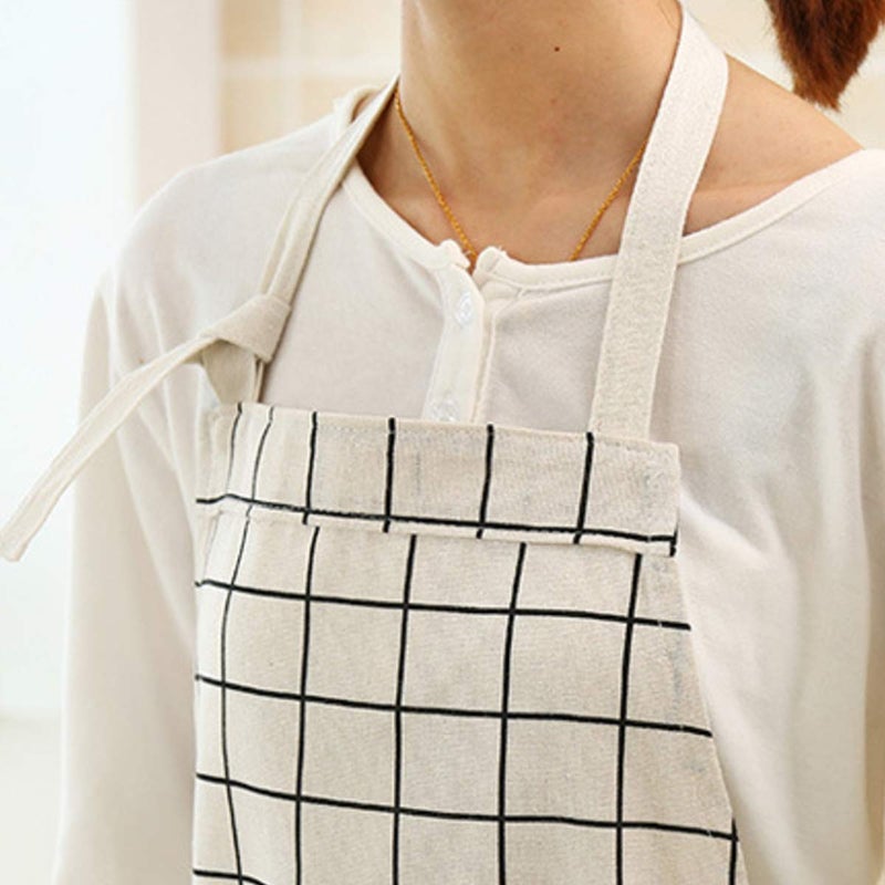 pepplo® Aprons,3 Pack Cotton Linen Adjustable Aprons with 1 Pockets Cooking Kitchen Aprons for Men Women, Color May Vary - Image 4