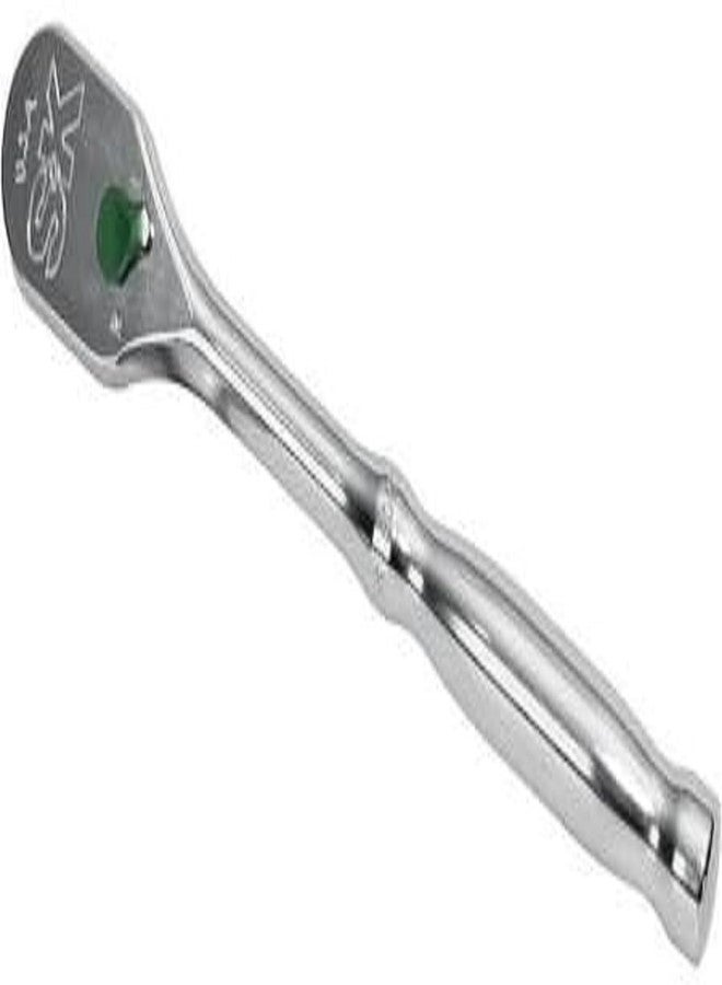 SK Tools USA 3/8" Drive, LP90 Fixed Head Chrome Teardrop Ratchet, 8" Long | 80200 - Image 1