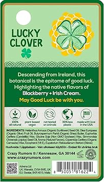 Crazy Rumors Happy Juju All Natural PlantBased Lip Balm with Organic Shea Jojoba 1 Pack Lucky Clover - Image 2