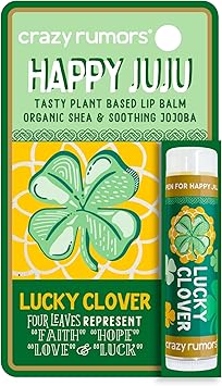 Crazy Rumors Happy Juju All Natural PlantBased Lip Balm with Organic Shea Jojoba 1 Pack Lucky Clover - Image 1