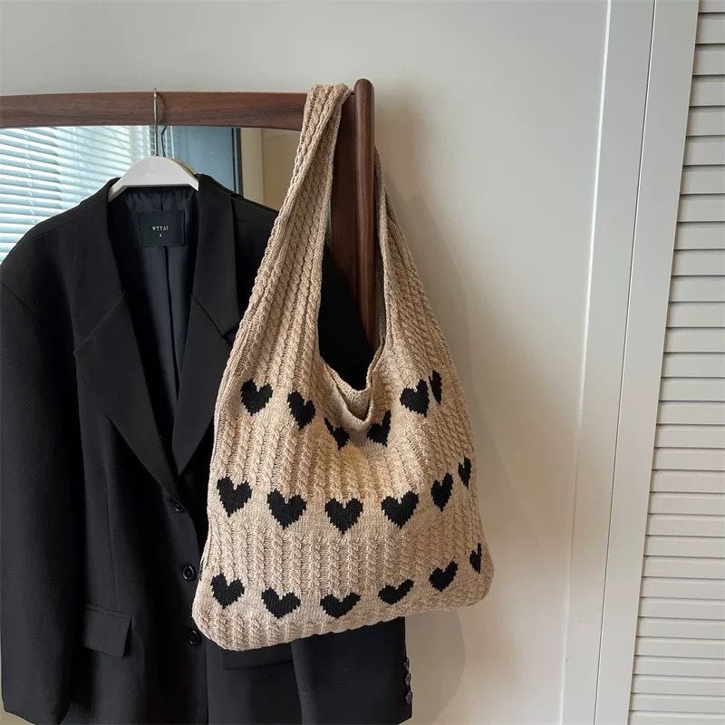 Summer Trendy Woven Bag for Women - 2026 New Style, Artistic Knitted Holiday Beach Shoulder  Crossbody