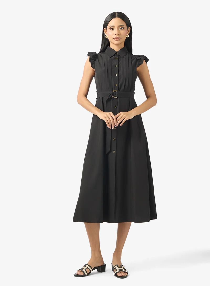 ELLA Belted Shirt Dress