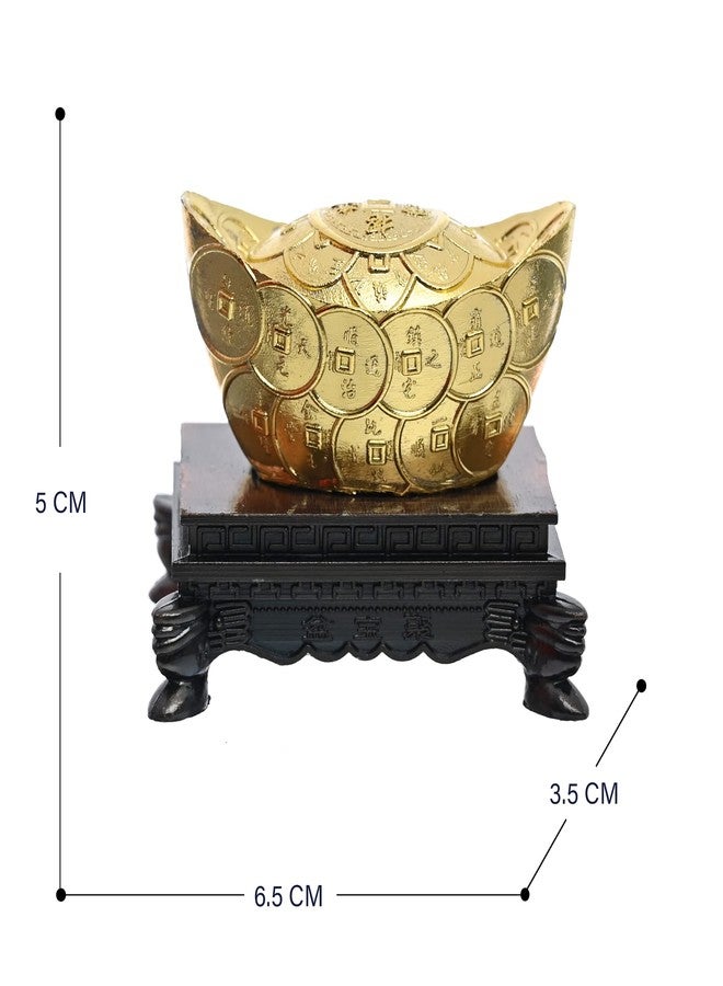 Tej Gifts Golden Prosperity Chinese Sycee - Traditional Feng Shui Gold Ingot (Yuan Bao) for Wealth, Success & Good Luck - Decorative Wealth Symbol for Home, Office & Cashier Desk - Small Gold Ornament - Image 3