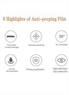 X-level 2 Pcs Motorola Edge 50 Fusion Privacy Screen Protector,Anti-Spy Full Screen 3D Tempered Glass Film,9H Hardness Anti-Peeping Edge Glue Coverage Protector Anti Scratch Screen  - Image 5