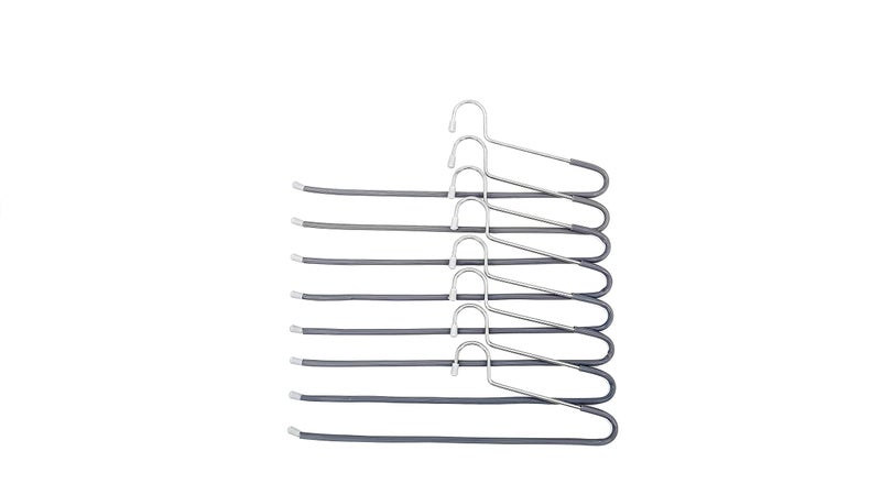 Amenshree 24 Steel Saree Hangers with Grey Virgin PVC Tube Coating for Wardrobe, Usefull for Shirts Pants and Sarees Pack of 24 Pieces, Anti Slip PVC Grey Hangers - Image 4