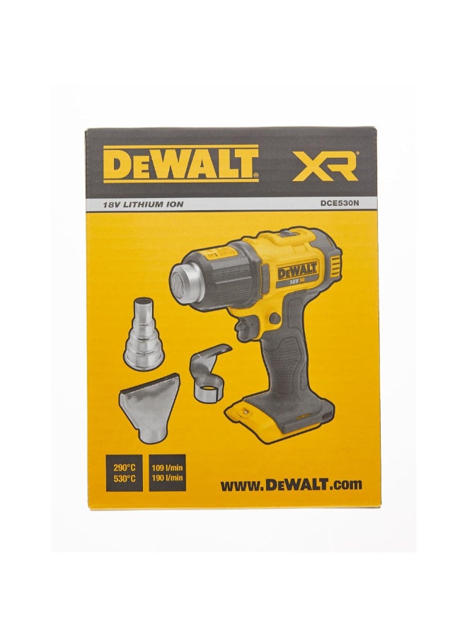 DEWALT 18V XR Cordless Heat Gun (Bare Unit) Black and Yellow 8.1 x 17 x 22.4 cm DCE530N-XJ - Image 5