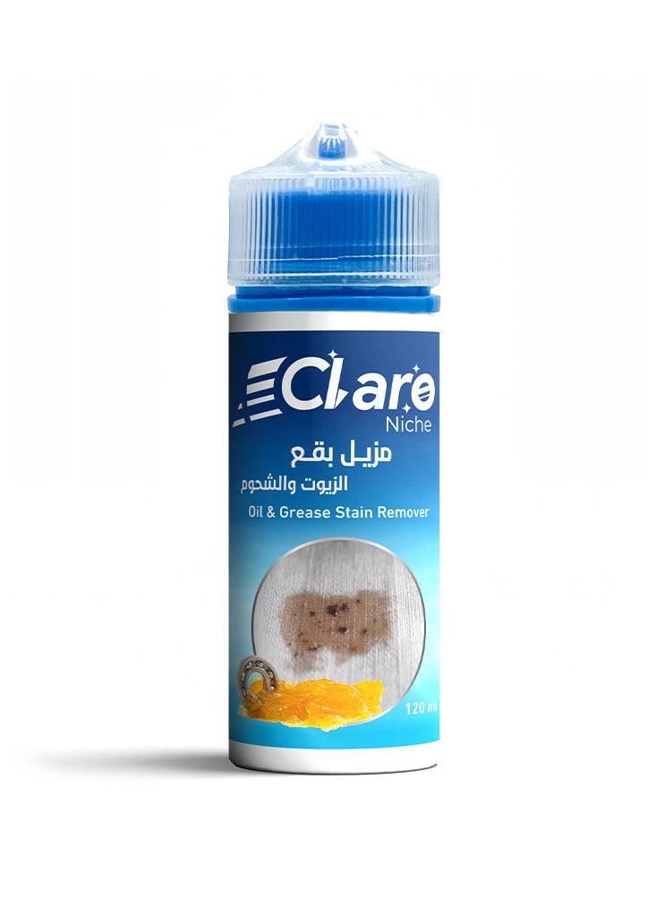 Claro Claro Niche Oil & Grease Stain Remover – Powerful Formula for Removing Industrial Oils, Grease & Tough Stains – 120ml  - Image 1