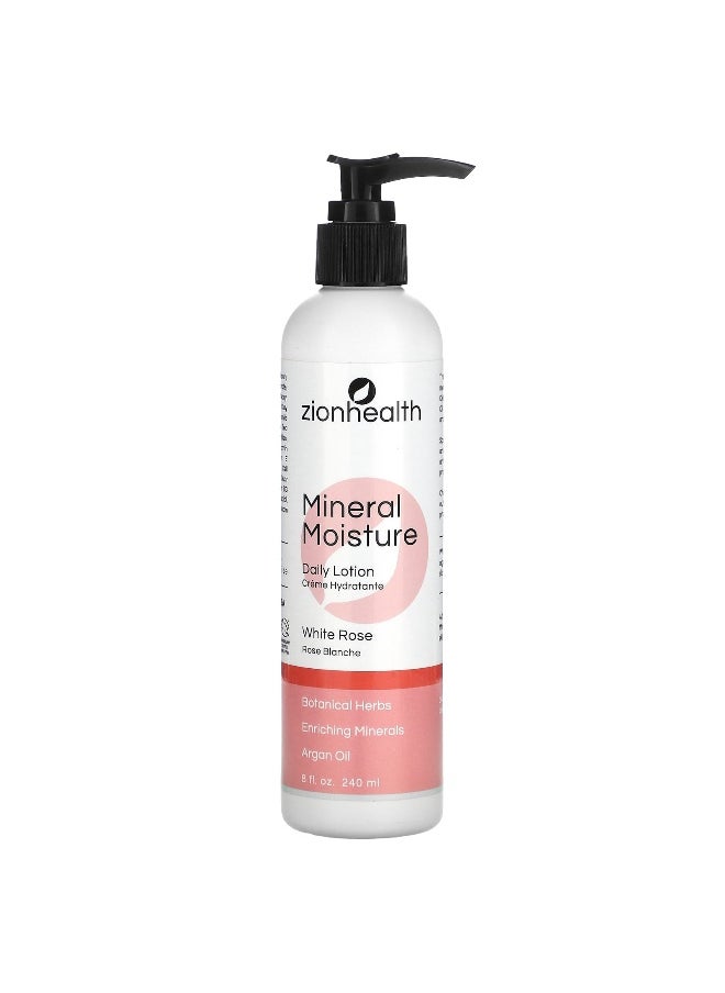 Zion Health Zion Health, Mineral Moisture, Daily Lotion, White Rose, 8 oz (240 ml)  - Image 1